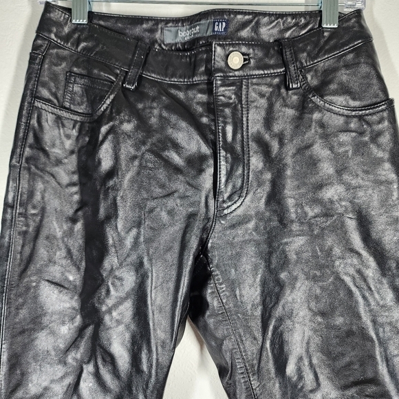 GAP 100% LEATHER BOOT CUT PANTS - Picture 3 of 7